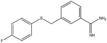 3-{[(4-fluorophenyl)sulfanyl]methyl}benzene-1-carboximidamide