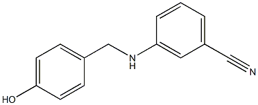 3-{[(4-hydroxyphenyl)methyl]amino}benzonitrile Structure