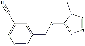 3-{[(4-methyl-4H-1,2,4-triazol-3-yl)sulfanyl]methyl}benzonitrile Struktur