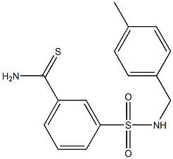 3-{[(4-methylphenyl)methyl]sulfamoyl}benzene-1-carbothioamide 化学構造式