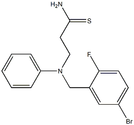 3-{[(5-bromo-2-fluorophenyl)methyl](phenyl)amino}propanethioamide Structure