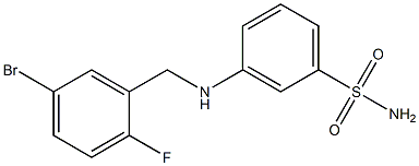 3-{[(5-bromo-2-fluorophenyl)methyl]amino}benzene-1-sulfonamide Structure