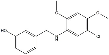 3-{[(5-chloro-2,4-dimethoxyphenyl)amino]methyl}phenol Struktur