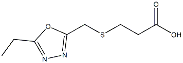 3-{[(5-ethyl-1,3,4-oxadiazol-2-yl)methyl]sulfanyl}propanoic acid,,结构式