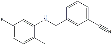3-{[(5-fluoro-2-methylphenyl)amino]methyl}benzonitrile Struktur