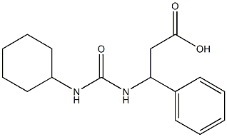 3-{[(cyclohexylamino)carbonyl]amino}-3-phenylpropanoic acid Structure