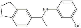 3-{[1-(2,3-dihydro-1H-inden-5-yl)ethyl]amino}phenol,,结构式