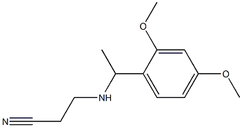 3-{[1-(2,4-dimethoxyphenyl)ethyl]amino}propanenitrile 结构式