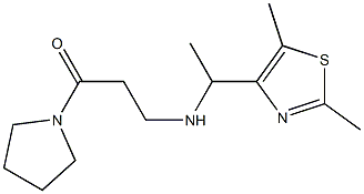 3-{[1-(2,5-dimethyl-1,3-thiazol-4-yl)ethyl]amino}-1-(pyrrolidin-1-yl)propan-1-one