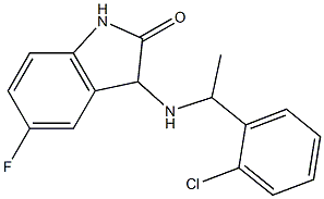 3-{[1-(2-chlorophenyl)ethyl]amino}-5-fluoro-2,3-dihydro-1H-indol-2-one