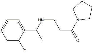 3-{[1-(2-fluorophenyl)ethyl]amino}-1-(pyrrolidin-1-yl)propan-1-one