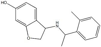 3-{[1-(2-methylphenyl)ethyl]amino}-2,3-dihydro-1-benzofuran-6-ol Structure