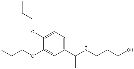 3-{[1-(3,4-dipropoxyphenyl)ethyl]amino}propan-1-ol|