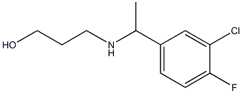 3-{[1-(3-chloro-4-fluorophenyl)ethyl]amino}propan-1-ol,,结构式