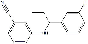 3-{[1-(3-chlorophenyl)propyl]amino}benzonitrile Structure