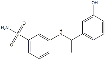 3-{[1-(3-hydroxyphenyl)ethyl]amino}benzene-1-sulfonamide 结构式