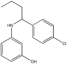 3-{[1-(4-chlorophenyl)butyl]amino}phenol|