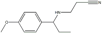 3-{[1-(4-methoxyphenyl)propyl]amino}propanenitrile