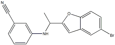 3-{[1-(5-bromo-1-benzofuran-2-yl)ethyl]amino}benzonitrile Structure