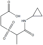 3-{[1-(cyclopropylcarbamoyl)ethane]sulfonyl}propanoic acid Structure