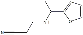 3-{[1-(furan-2-yl)ethyl]amino}propanenitrile Structure