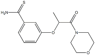 3-{[1-(morpholin-4-yl)-1-oxopropan-2-yl]oxy}benzene-1-carbothioamide Structure