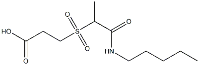 3-{[1-(pentylcarbamoyl)ethane]sulfonyl}propanoic acid Structure