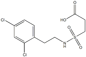 3-{[2-(2,4-dichlorophenyl)ethyl]sulfamoyl}propanoic acid Struktur