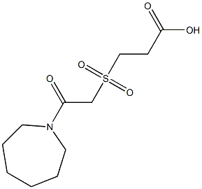 3-{[2-(azepan-1-yl)-2-oxoethane]sulfonyl}propanoic acid Structure