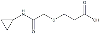 3-{[2-(cyclopropylamino)-2-oxoethyl]thio}propanoic acid 化学構造式