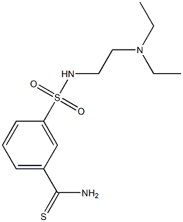 3-{[2-(diethylamino)ethyl]sulfamoyl}benzene-1-carbothioamide Struktur