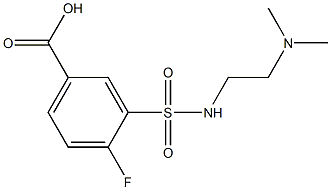 3-{[2-(dimethylamino)ethyl]sulfamoyl}-4-fluorobenzoic acid 结构式