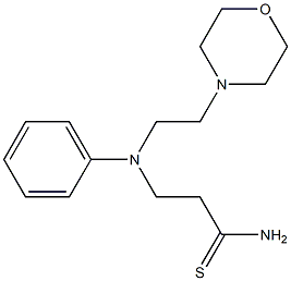 3-{[2-(morpholin-4-yl)ethyl](phenyl)amino}propanethioamide 结构式