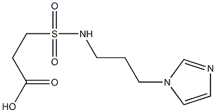 3-{[3-(1H-imidazol-1-yl)propyl]sulfamoyl}propanoic acid Struktur