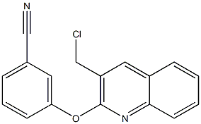 3-{[3-(chloromethyl)quinolin-2-yl]oxy}benzonitrile,,结构式
