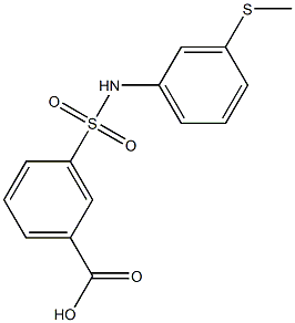3-{[3-(methylsulfanyl)phenyl]sulfamoyl}benzoic acid Struktur