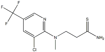 3-{[3-chloro-5-(trifluoromethyl)pyridin-2-yl](methyl)amino}propanethioamide Struktur