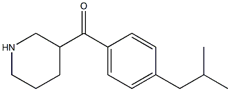 3-{[4-(2-methylpropyl)phenyl]carbonyl}piperidine Struktur