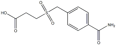 3-{[4-(aminocarbonyl)benzyl]sulfonyl}propanoic acid,,结构式