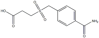 3-{[4-(aminocarbonyl)benzyl]sulfonyl}propanoic acid 化学構造式