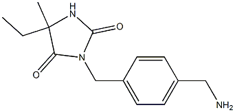 3-{[4-(aminomethyl)phenyl]methyl}-5-ethyl-5-methylimidazolidine-2,4-dione Structure