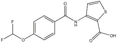 3-{[4-(difluoromethoxy)benzene]amido}thiophene-2-carboxylic acid 结构式