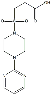 3-{[4-(pyrimidin-2-yl)piperazine-1-]sulfonyl}propanoic acid Struktur