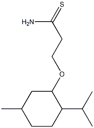3-{[5-methyl-2-(propan-2-yl)cyclohexyl]oxy}propanethioamide,,结构式