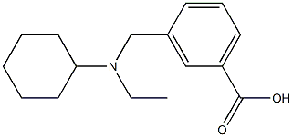 3-{[cyclohexyl(ethyl)amino]methyl}benzoic acid Struktur