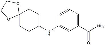 3-{1,4-dioxaspiro[4.5]decan-8-ylamino}benzamide,,结构式