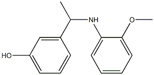 3-{1-[(2-methoxyphenyl)amino]ethyl}phenol,,结构式