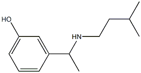 3-{1-[(3-methylbutyl)amino]ethyl}phenol Struktur