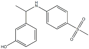 3-{1-[(4-methanesulfonylphenyl)amino]ethyl}phenol,,结构式