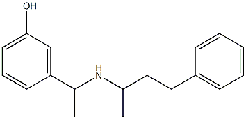 3-{1-[(4-phenylbutan-2-yl)amino]ethyl}phenol Struktur